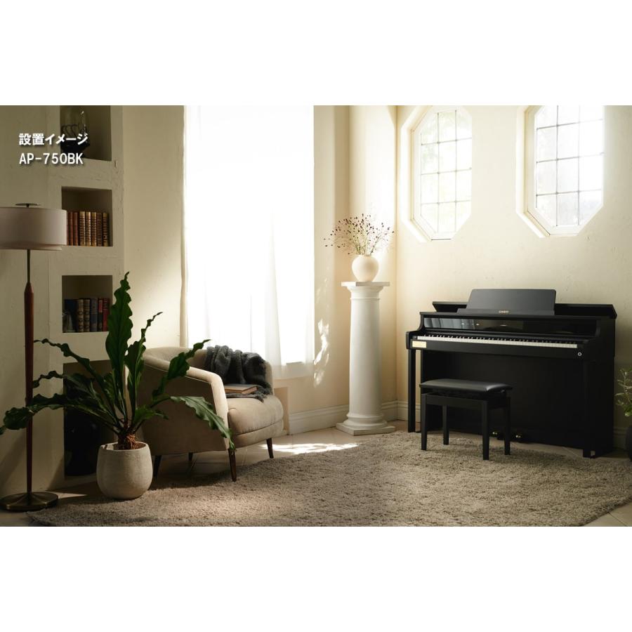 (全国組立設置無料)CASIO / AP-750BK ブラックウッド調 電子ピアノ(特典品+ケアSETプレゼント)(代引不可)(メーカー3年保証)(YRK)(PTNB)の画像
