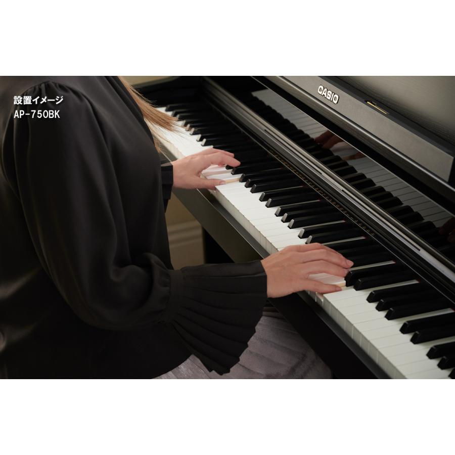 (全国組立設置無料)CASIO / AP-750BK ブラックウッド調 電子ピアノ(特典品+ケアSETプレゼント)(代引不可)(メーカー3年保証)(YRK)(PTNB)の画像