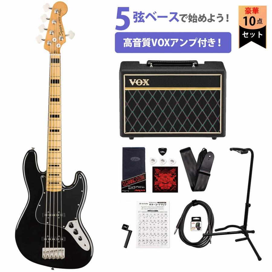 Squier Squier / Classic Vibe 70s Jazz Bass V Maple/FB Black スク