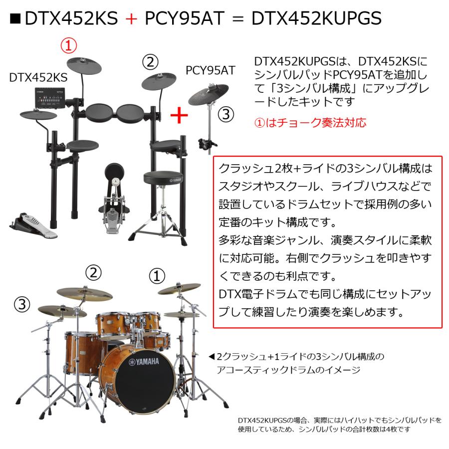 YAMAHA / DTX452KUPGS 3シンバル すぐに使えるスターターパック SELVA 