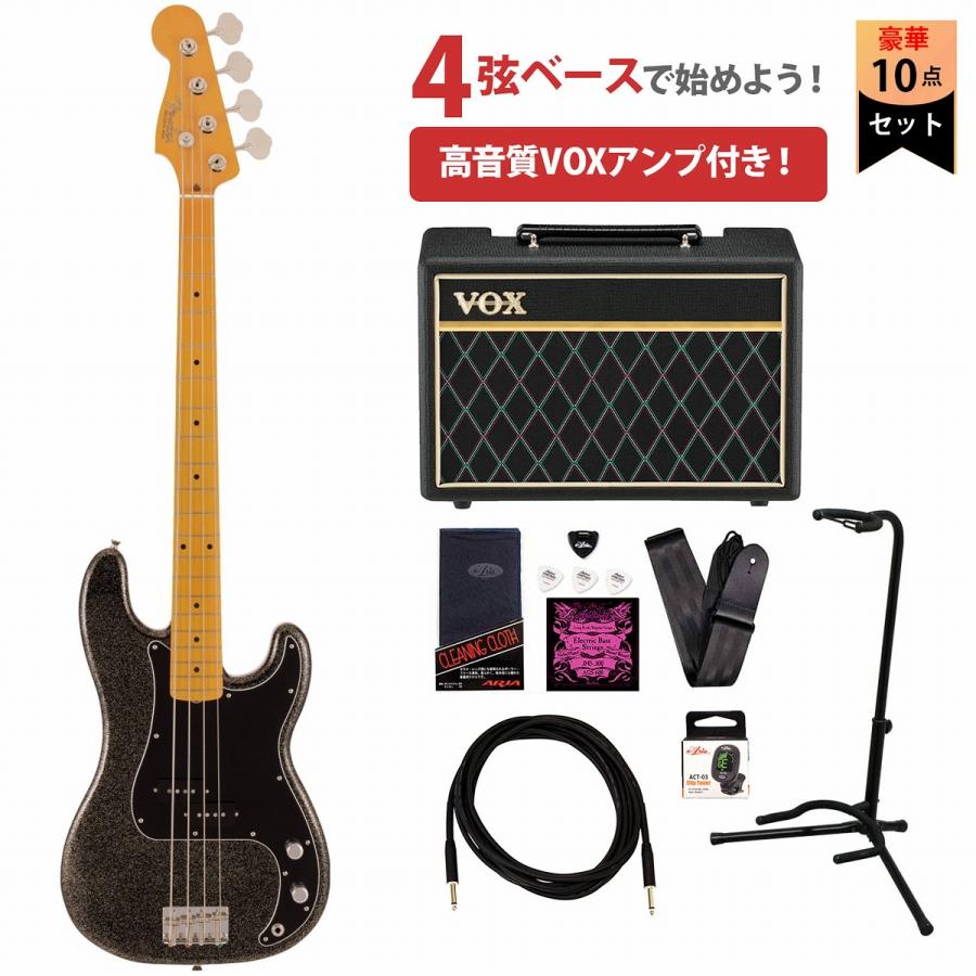 Fender / J Precision Bass Maple Fingerboard Black Gold VOXアンプ