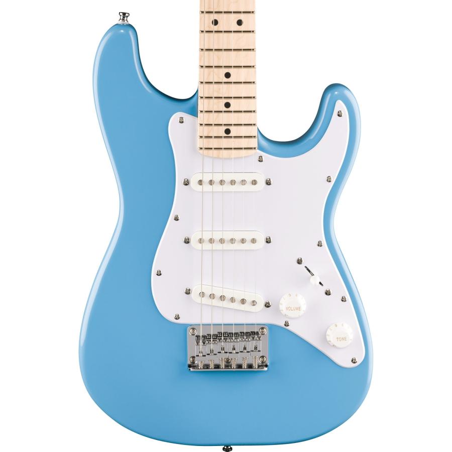 Squier by Fender / Mini Stratocaster Maple FB White Pickguard California Blue(コンパクトエレキギター)BOSS KATANA MINI アンプ付き13点セット！(YRK)の画像