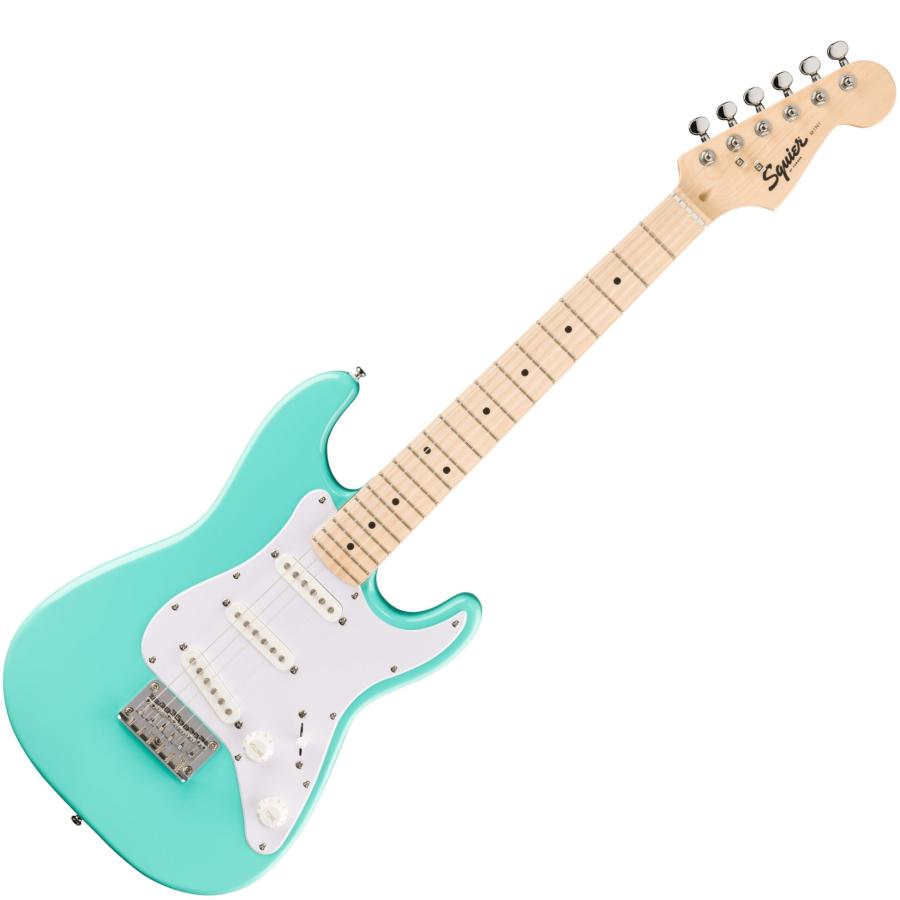 Squier by Fender / Mini Stratocaster Maple FB White Pickguard Sea Foam Green (コンパクトエレキギター)BOSS KATANA MINI アンプ付き13点セット！(YRK)の画像