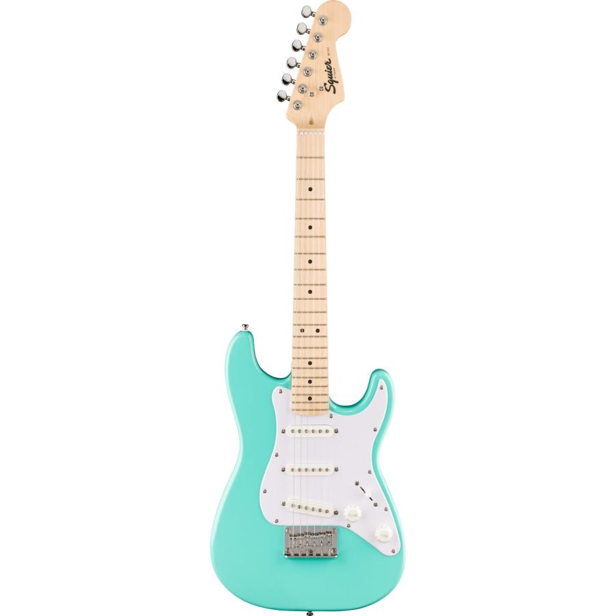 Squier by Fender / Mini Stratocaster Maple FB White Pickguard Sea Foam Green (コンパクトエレキギター)BOSS KATANA MINI アンプ付き13点セット！(YRK)の画像