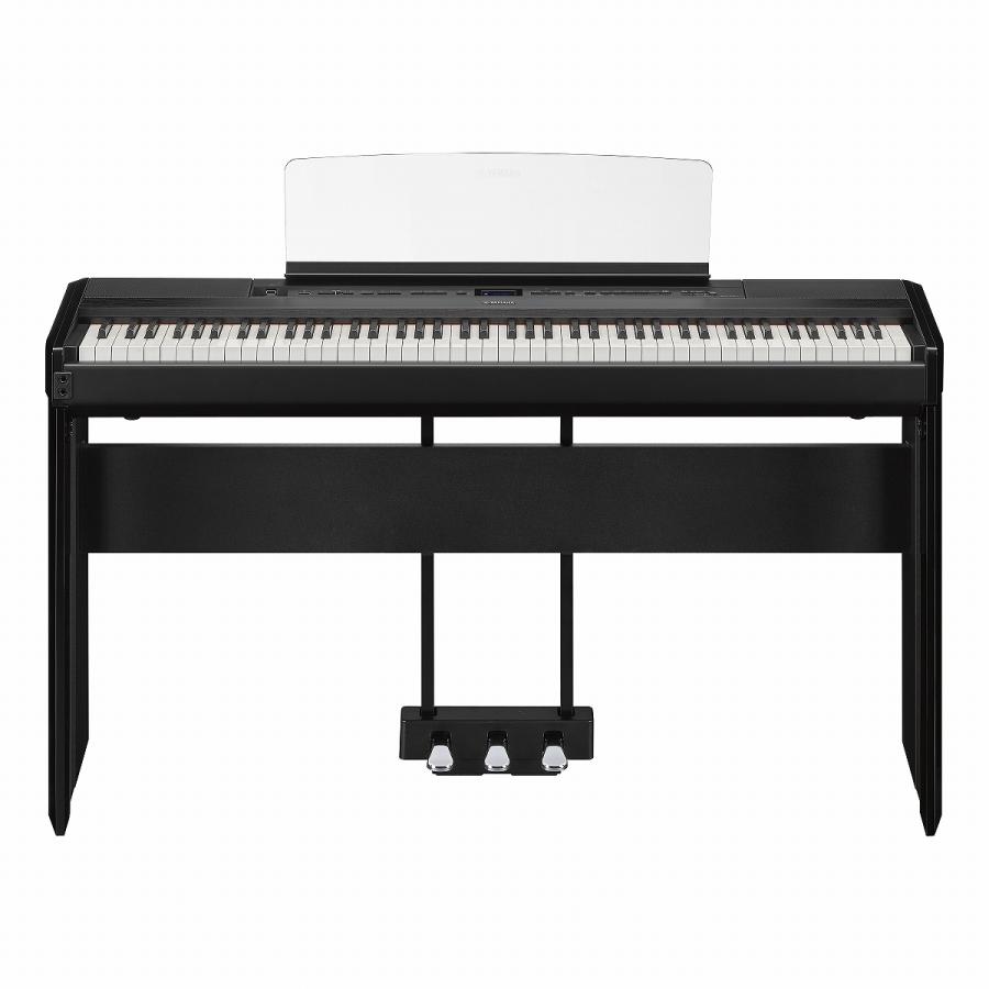 YAMAHA ヤマハ / P-525B [専用スタンド+ペダルユニット ヘッドホン(HPH-50) 高低自在椅子セット] 電子ピアノ (お手入れセットプレゼント)(お取り寄せ商品)の画像