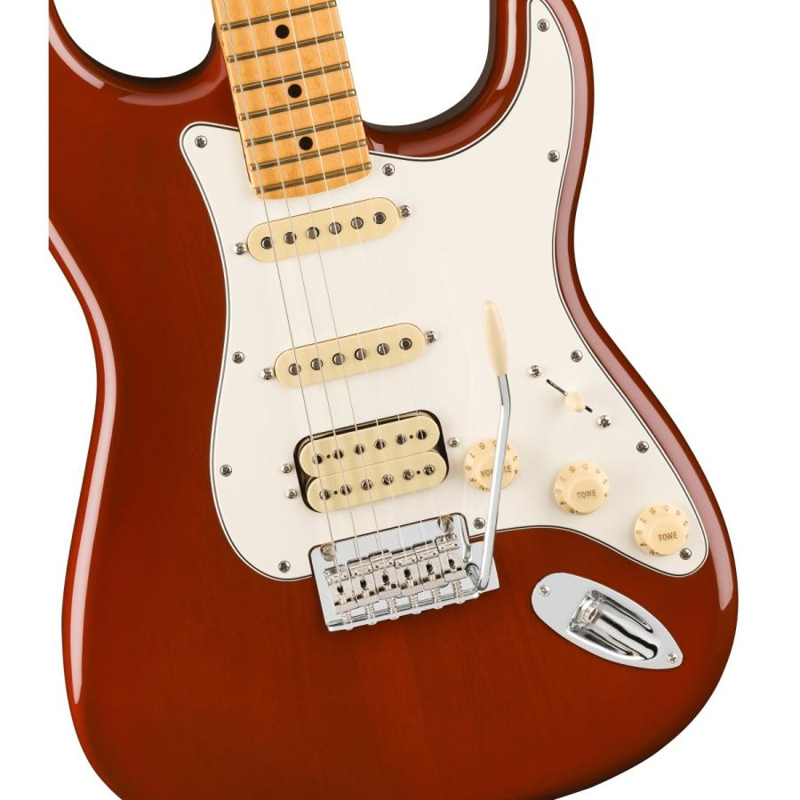 (WEBSHOPクリアランスセール)Fender / Player II Stratocaster HSS Maple FB Transparent Mocha Burst Chambered Mahogany MG10エレキギター初心者セットの画像