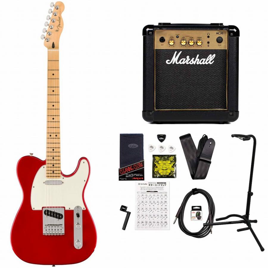 Fender / Player Telecaster Maple/FB Candy Apple Red MarshallMG10