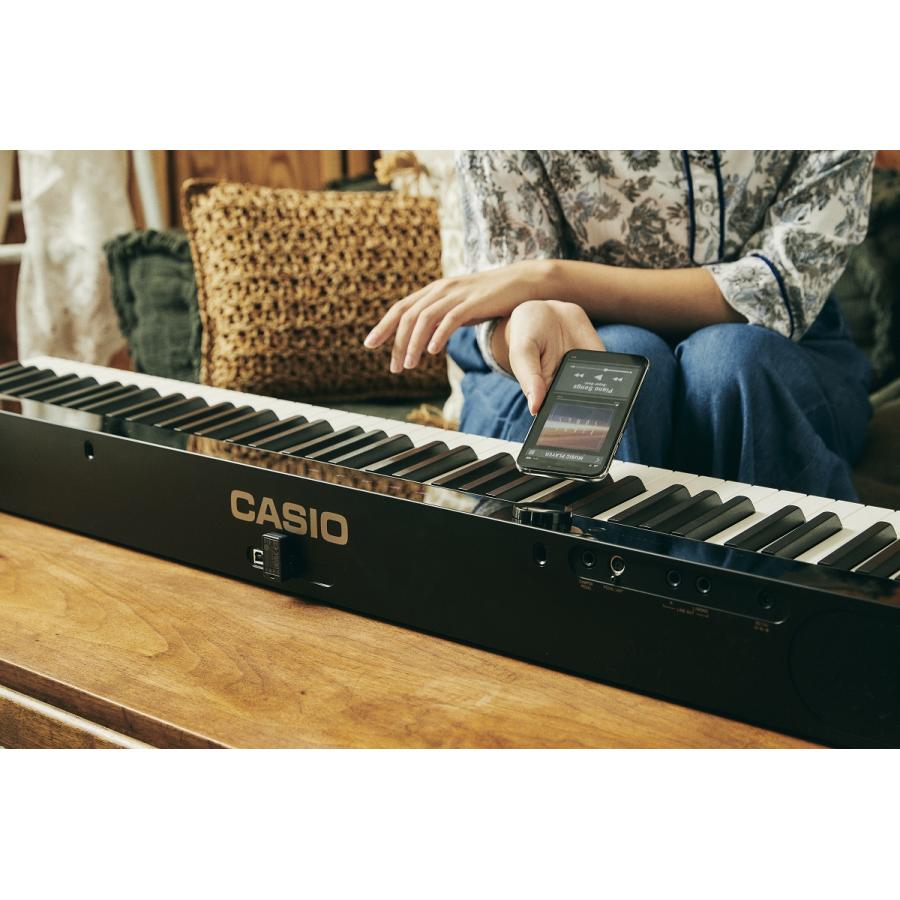 CASIO　電子キーボード　電子ピアノ　スタンド付き※設置のままお渡し キーボードスタンド X型 折りたたみ 軽量 高さ調節可 31-99cm