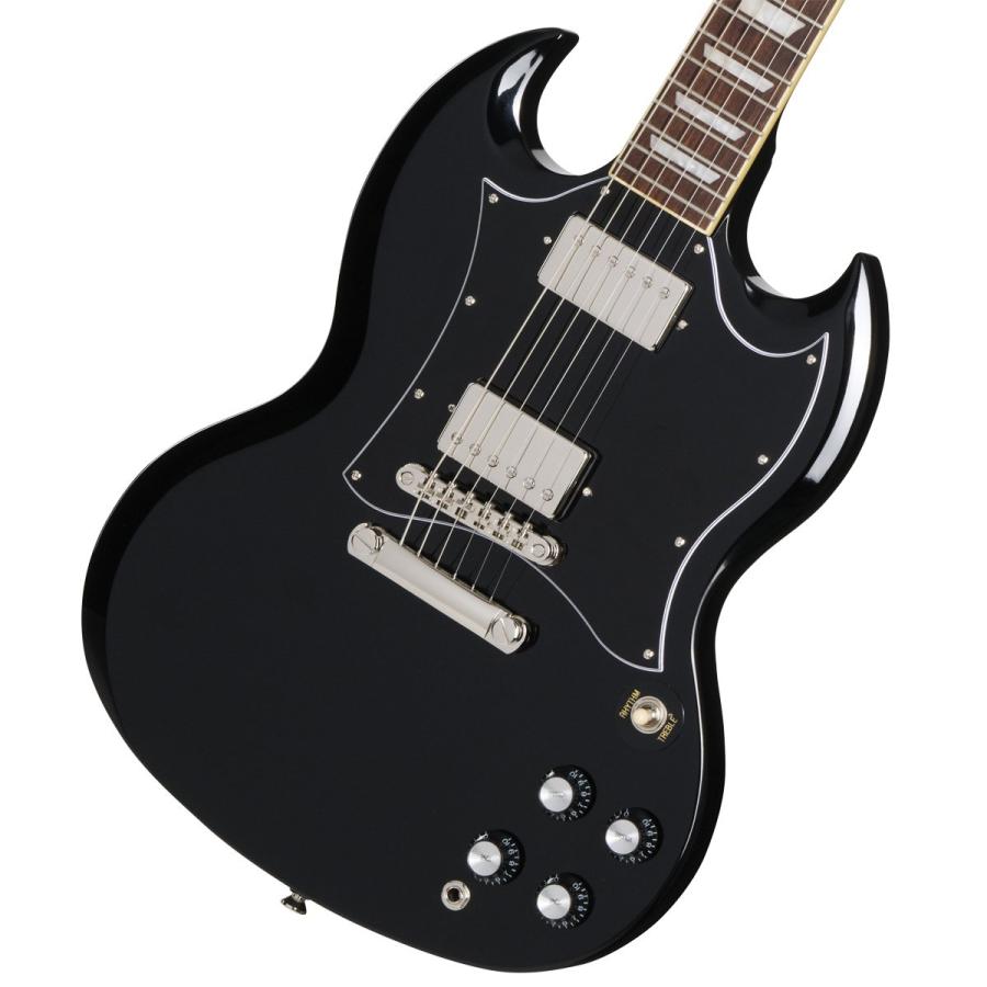 / Inspired by Gibson SG Standard Ebony エピフォン 【Olympia】 GP-1アンプ付属エレキギター初心者セットR(YRK)