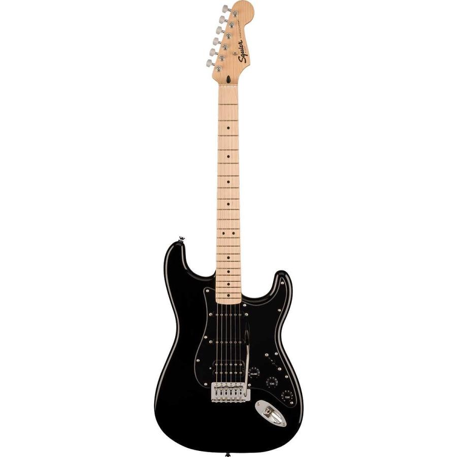 Squier by Fender / Sonic Stratocaster HSS Maple FB BK PG Black PG-10アンプ付属エレキギター初心者セットR(YRK)の画像