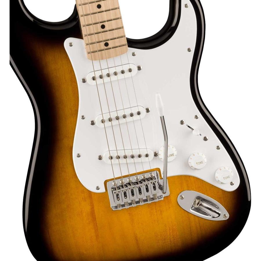 Squier by Fender / Sonic Stratocaster Maple FB WH PG 2-Color Sunburst PG-10アンプ付属エレキギター初心者セットR(YRK)の画像