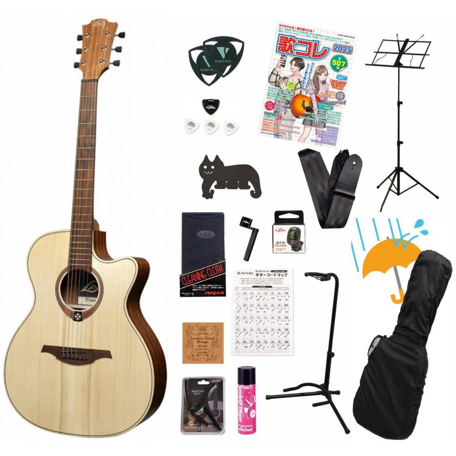 【ケース付き】 LAG GUITARS Tramontne TN70A アコギ LAG Guitars / Tramontane T70ACE NAT[単板スプルース][カッタ