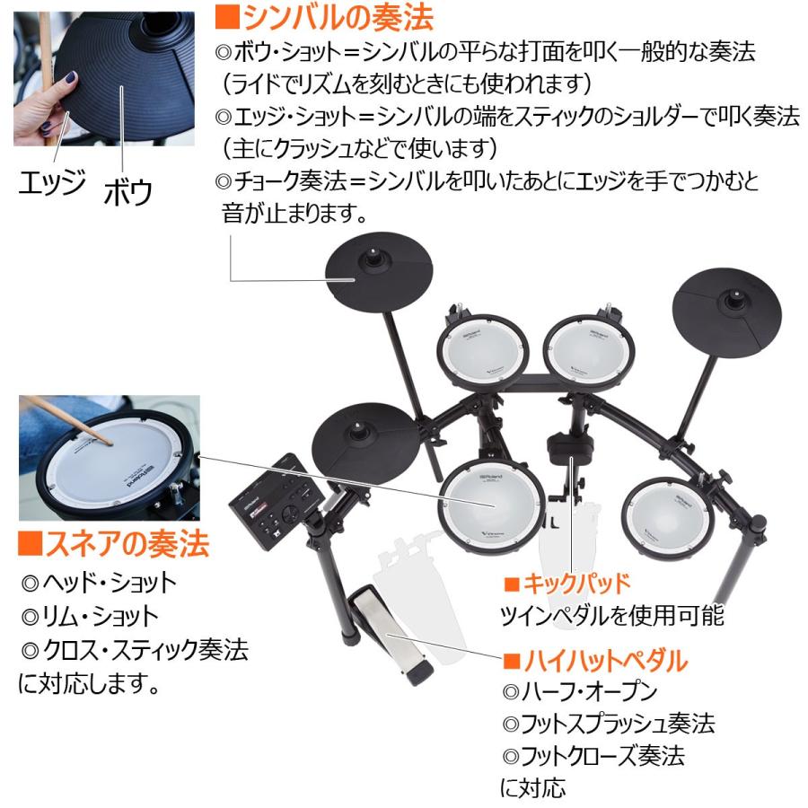 Roland / TD-07DMK PEARL製ペダルとヤマハ製イスを使った組み立てたらすぐ使えるスターターセット_7