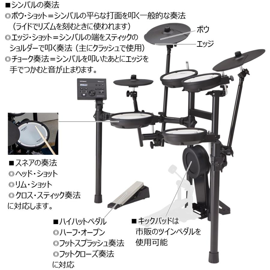 ローランド（Roland） Roland / TD-07KV 純正キックペダルとドラム椅子 
