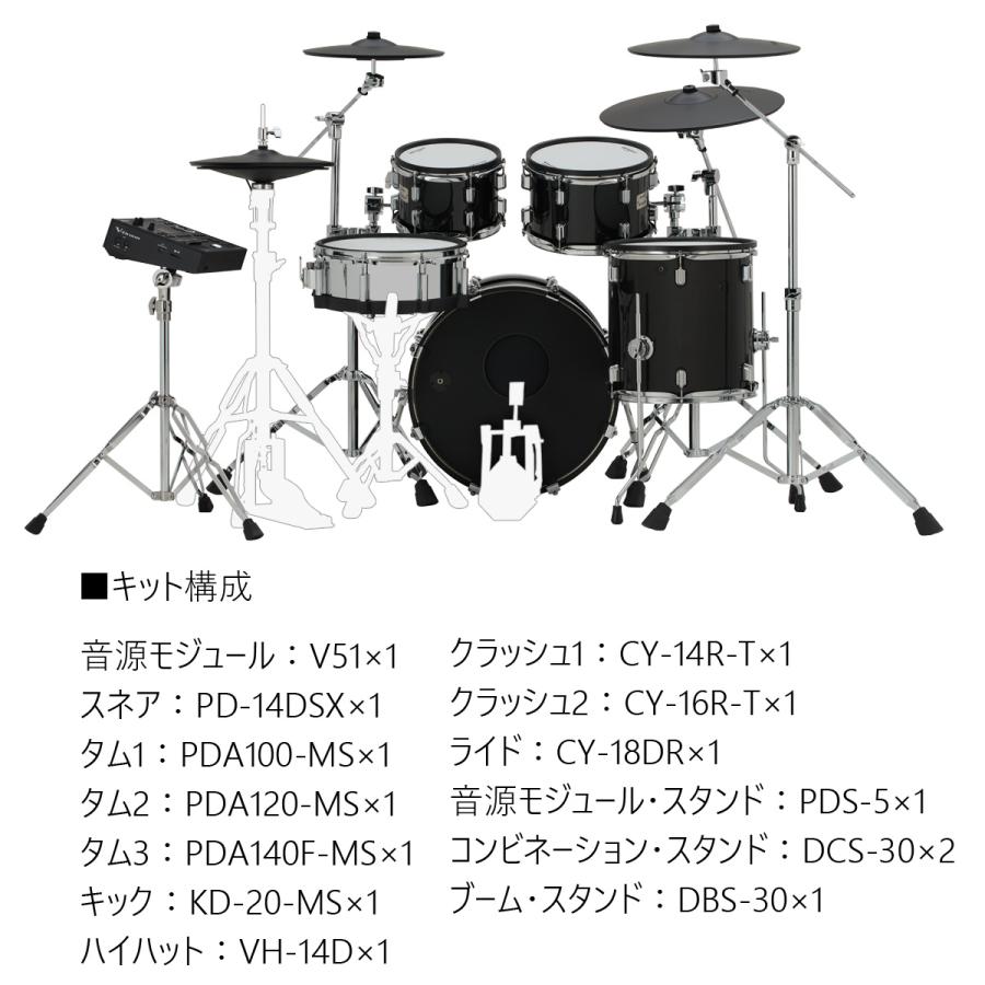 Roland / VAD516 DWキックペダルとTAMA 1st Chairを採用したフルセット