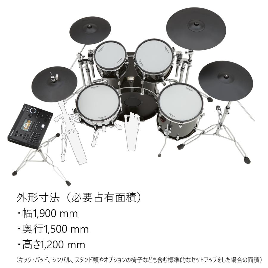 Roland / VAD516 DWキックペダルとTAMA 1st Chairを採用したフルセット
