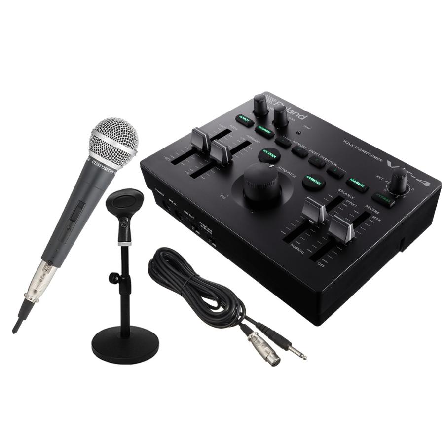 Roland / VT-4 かんたん配信スターターセット -ダイナミックマイク、マイクケーブル、卓上スタンド付-(YRK)