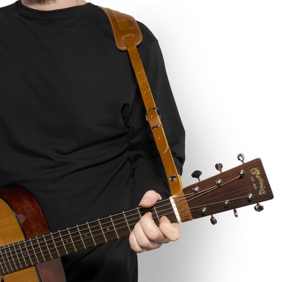 Martin / Vintage Leather Acoustic Straps with Padded Slider Tan 