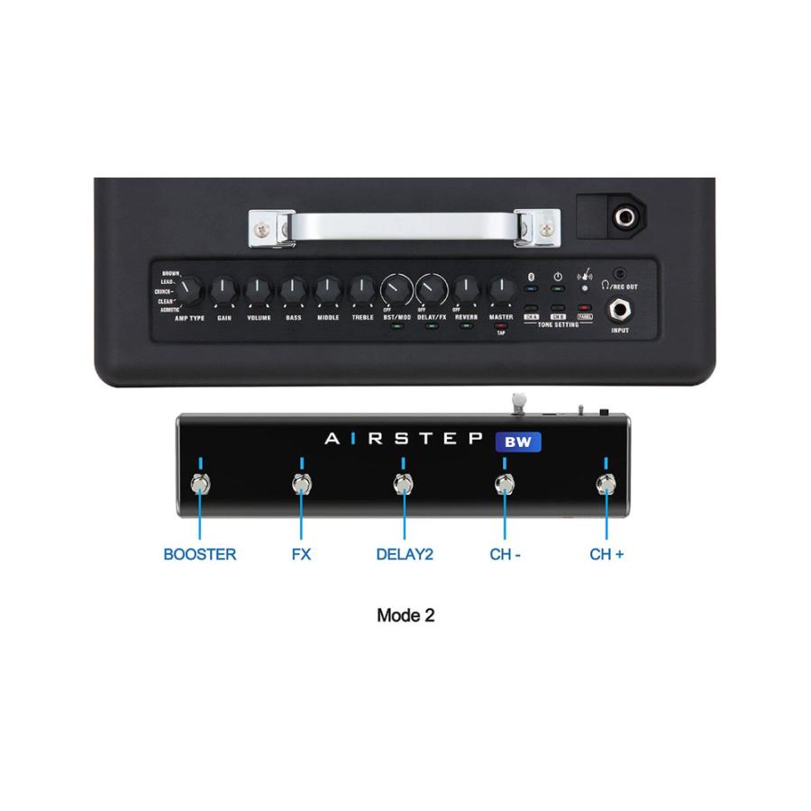 XSONIC / AIRSTEP BW Edition Wireless Footswitch KATANA-AIR/WAZA