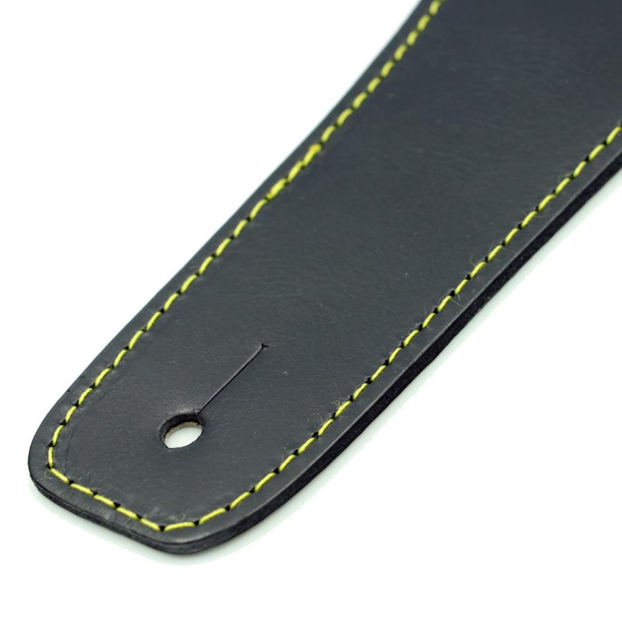 / Soft Leather Strrap PLS505 BK Black / Yellow Stitch プロヴィデンス 日本製 ストラップ ステッチ黄 【ウッディ】 (正規代理店製品)