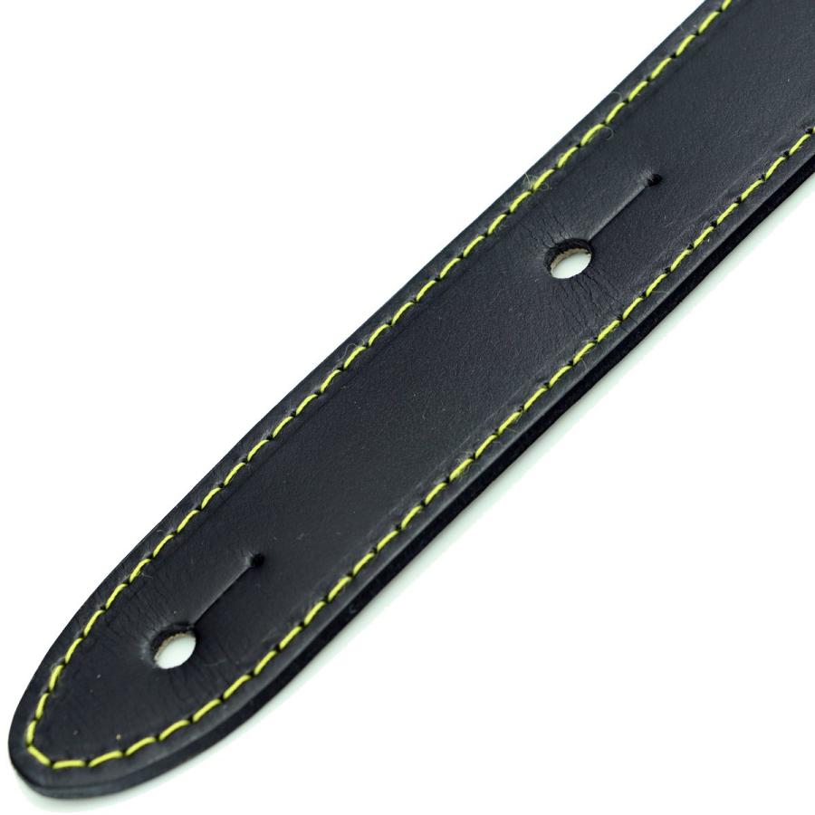 / Soft Leather Strrap PLS505 BK Black / Yellow Stitch プロヴィデンス 日本製 ストラップ ステッチ黄 【ウッディ】 (正規代理店製品)