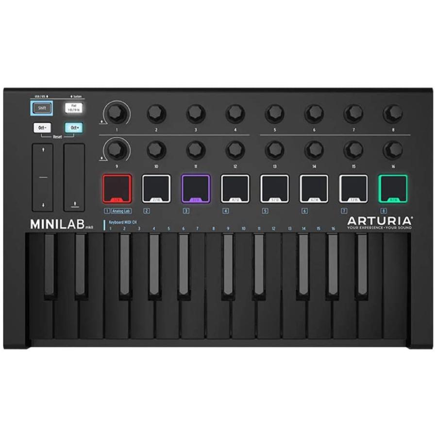 Arturia アートリア / MiniLab MKII Deep Black Edition 25鍵盤MIDIキーボード (MINILAB MK2)(PIGMENTS 3 ライセンス付き!)(YRK)(PTNB) :83-4959112193246:イシバシ楽器 - 通販 - Yahoo!ショッピング Arturia アートリア / MiniLab MKII Deep Black Edition 25鍵盤MIDIキーボード (MINILAB MK2)(PIGMENTS 3 ライセンス付き!)(YRK)(PTNB) :83-4959112193246:イシバシ楽器 - 通販 - Yahoo!ショッピング