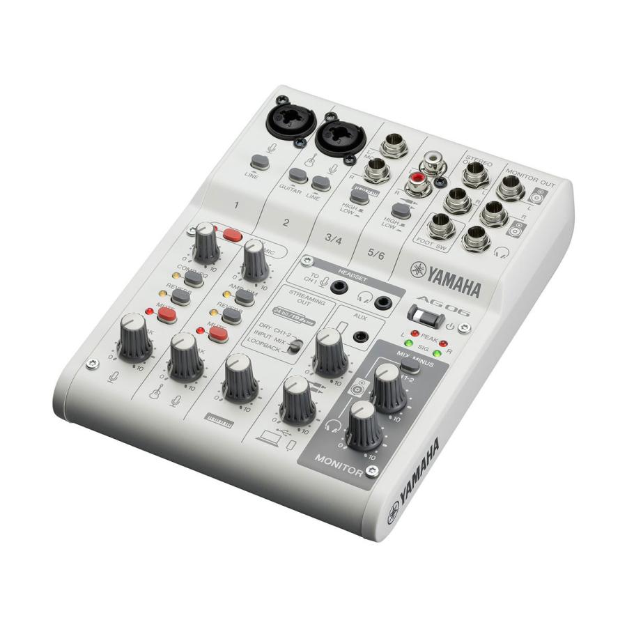 配信機器・PA機器・レコーディング機器 audio-technica AT2020+Yamaha AG06 MK2 YAMAHA / AG06 MK2 WH × audio-technica AT2020 【配信/レコーディング
