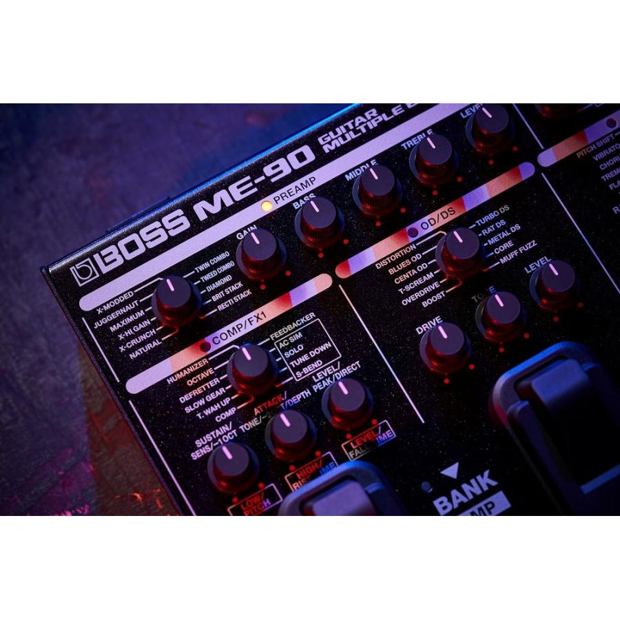 / ME-90 Guitar Multiple Effects マルチエフェクター [BT-DUAL + 純正アダプター同時購入セット] 【ＲＥＤ】 フェンダー ケーブル(赤)(YRK)