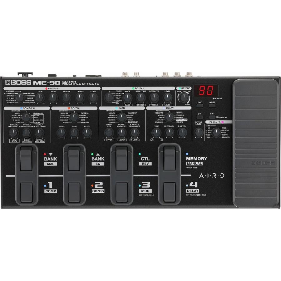 / ME-90 Guitar Multiple Effects マルチエフェクター [BT-DUAL + 純正アダプター同時購入セット] 【ＲＥＤ】 フェンダー ケーブル(赤)(YRK)