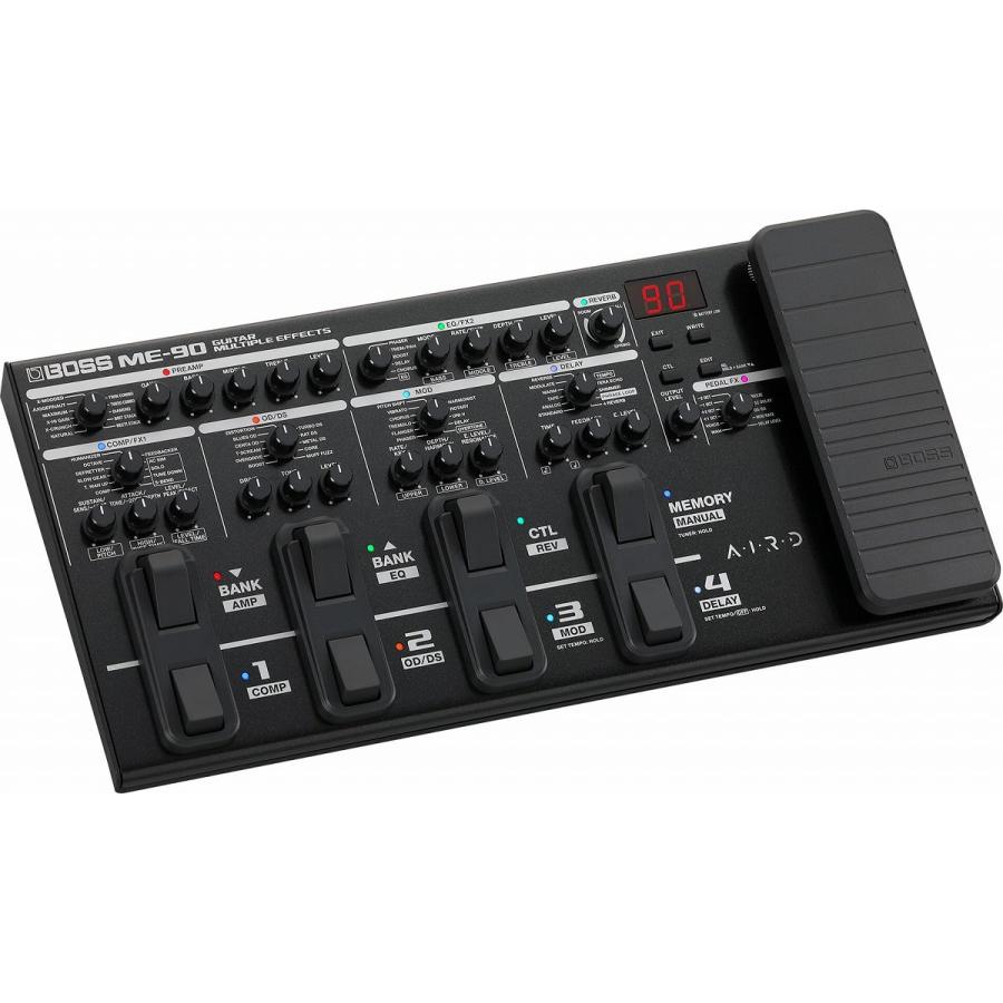 / ME-90 Guitar Multiple Effects マルチエフェクター [BT-DUAL + 純正アダプター同時購入セット] 【ＲＥＤ】 フェンダー ケーブル(赤)(YRK)