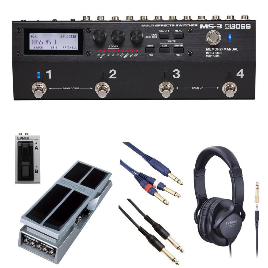 BOSS MS-3 + FS-7 セット ボス マルチエフェクター スイッチャー BOSS（ボス） BOSS / MS-3 マルチスイッチャー[自由自在にサウンド