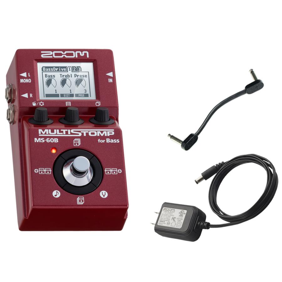 ZOOM / MS-60B MultiStomp Bass Pedal -純正ACアダプター、パッチ