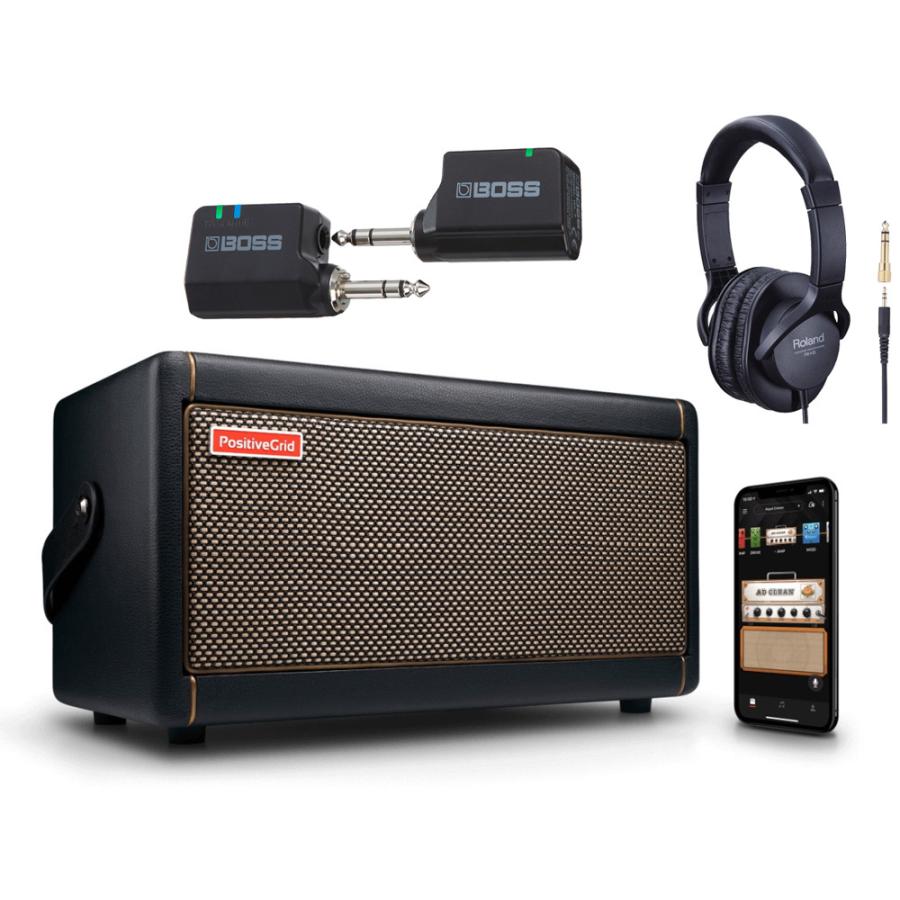 Positive Grid / Spark ＆WL-20 -ワイヤレスで快適スタートセット 限定特典ヘッドフォン付(1年保証)