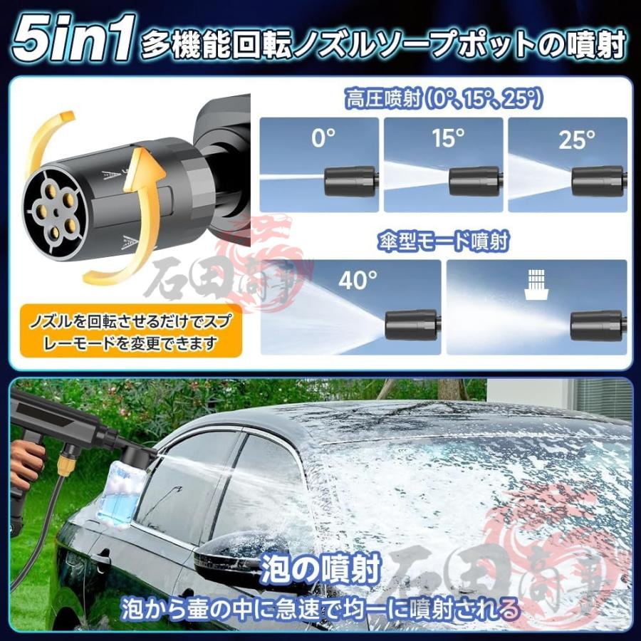 2026最新型 高圧洗浄機 折りたたみ式 8MPa 5in1 収納ケース付