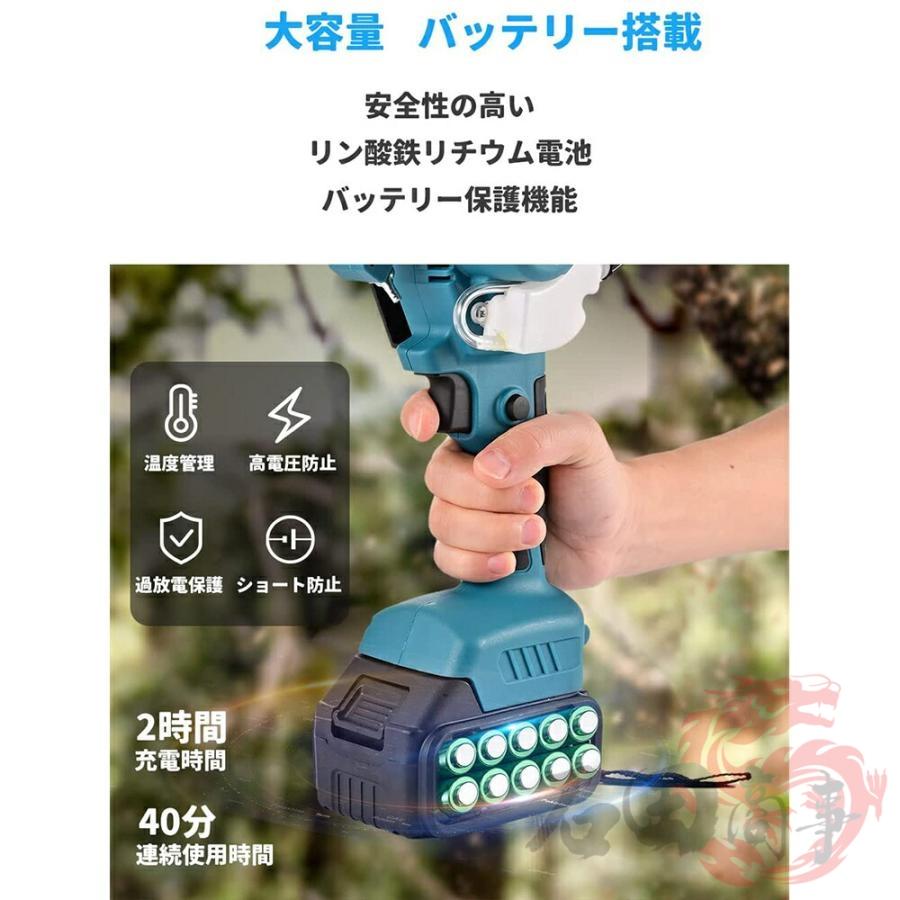 チェーンソー 充電式 6インチ 小型 電動ノコギリ 21Vバッテリー 強力