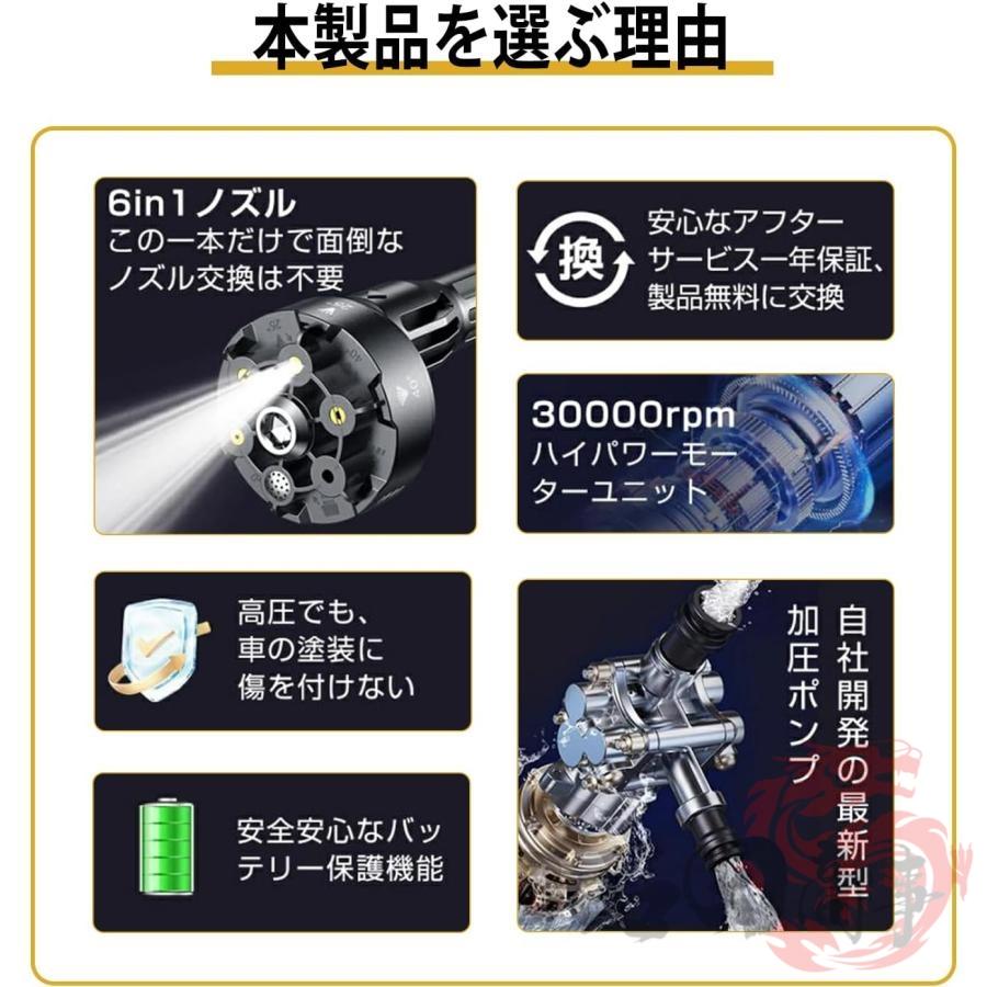 高圧洗浄機 コードレス 充電式 強力噴射 吐出圧力 3段階調整 10MPa