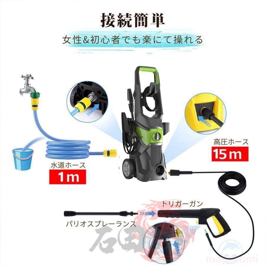 高圧洗浄機 充電式 洗車 自吸両用 業務用 1800W 17MPa IPX5防水 高圧