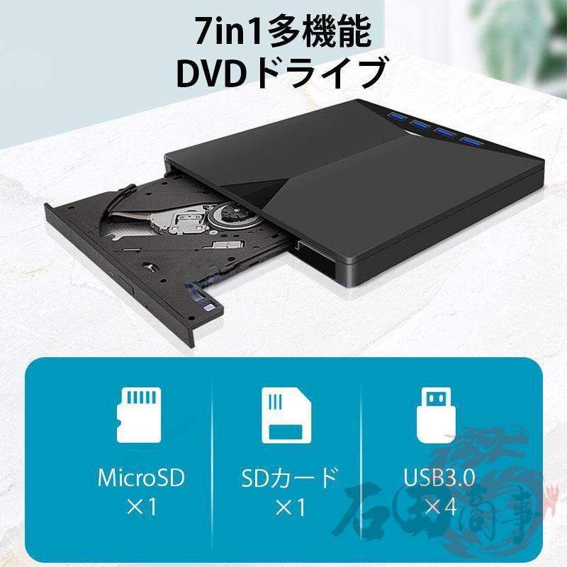 DVDドライブ マルチ 外付け プレーヤー 外部 光学 Windows11 Mac micro