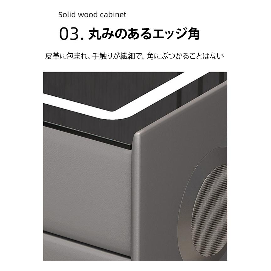 テーブル ナイトテーブル 多機能 無垢材 コンセント付き ライト テーブル ナイトテーブル 多機能 無垢材 コンセント付き ライト