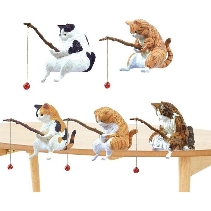 置物 釣り猫 樹脂猫の置物 水槽造景 猫釣り飾り 懸垂装飾品