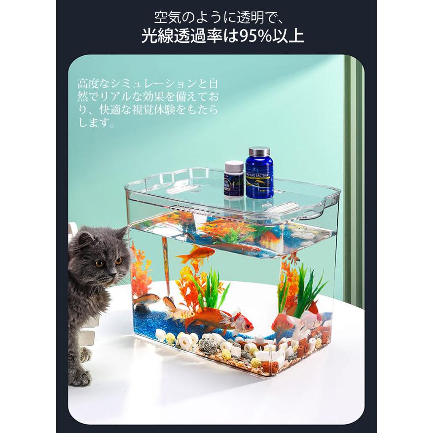 金魚鉢 水槽 飼育水槽 プラスチック テラリウム 透明アクリル 観葉植物 インテリア 容器 テーブル アクアリウム ボウル 水培 大容量 おしゃれ メダカ 鉢 インテ｜ishida8890｜04