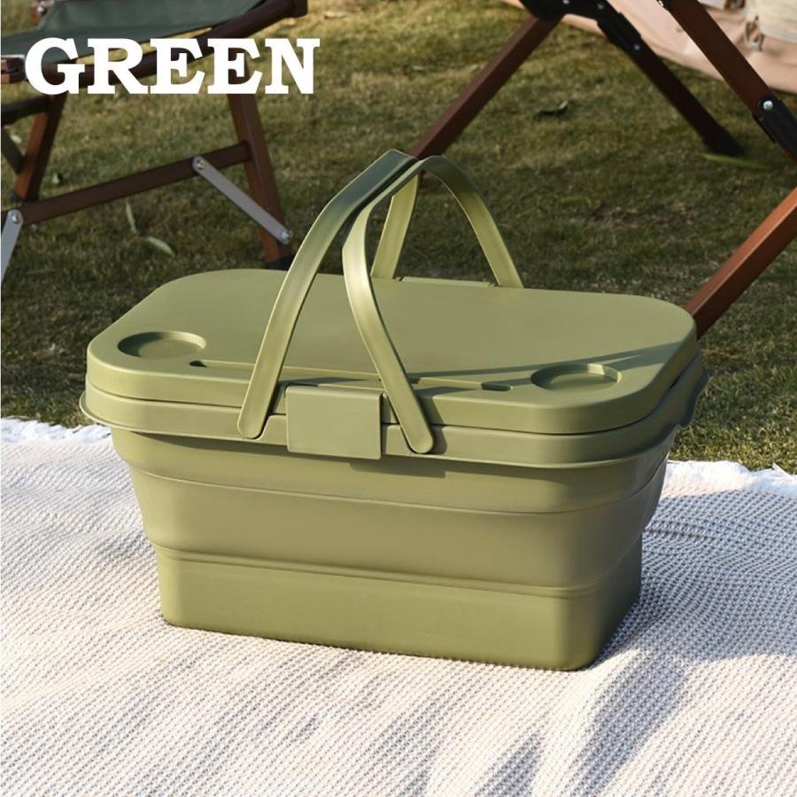 アウトドア バスケット ミニテーブル 収納ボックス シリコン コンテナ