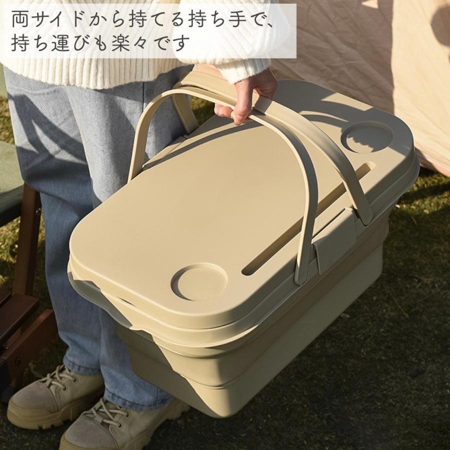 アウトドア バスケット ミニテーブル 収納ボックス シリコン コンテナ 