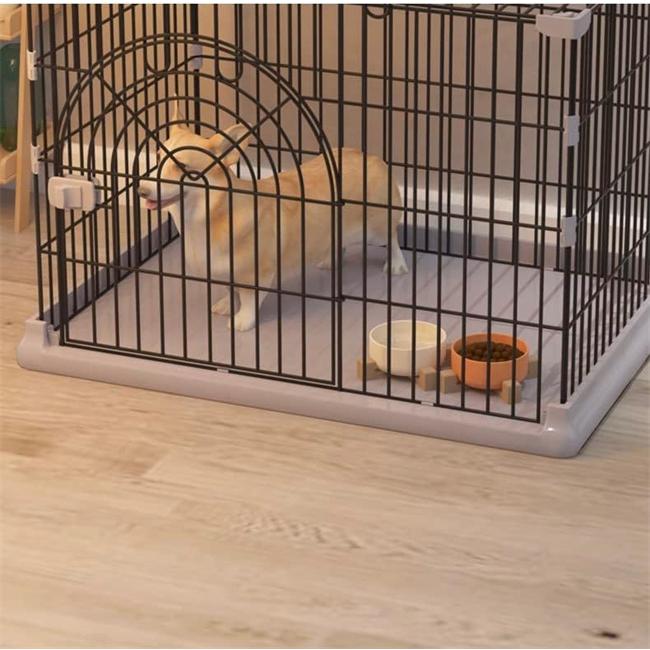 ペットケージ サークル 犬ケージ 中型犬用 大型サイズ トレー付き 屋根