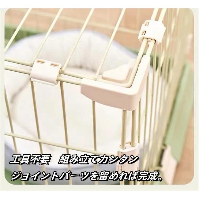 ペットケージ サークル 犬ケージ 中型犬用 大型サイズ トレー付き 屋根