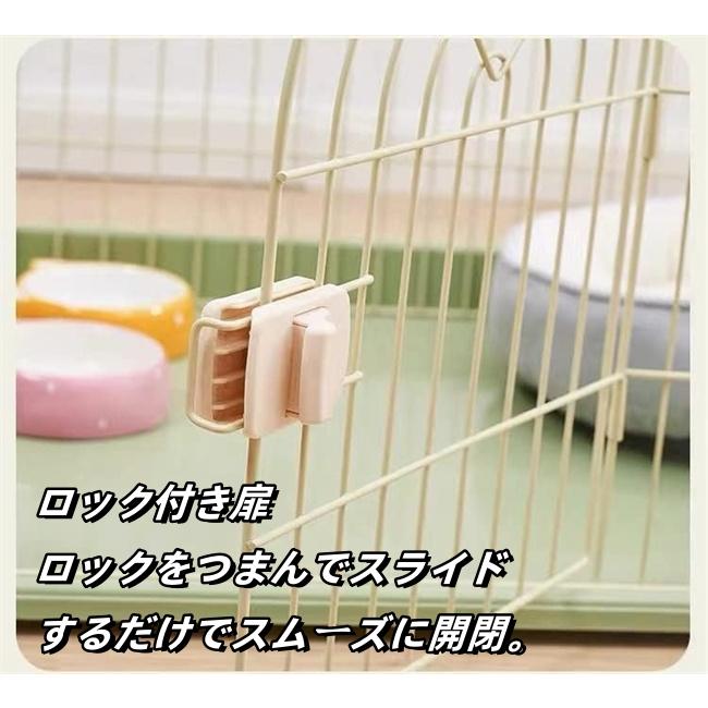 ペットケージ サークル 犬ケージ 中型犬用 大型サイズ トレー付き 屋根