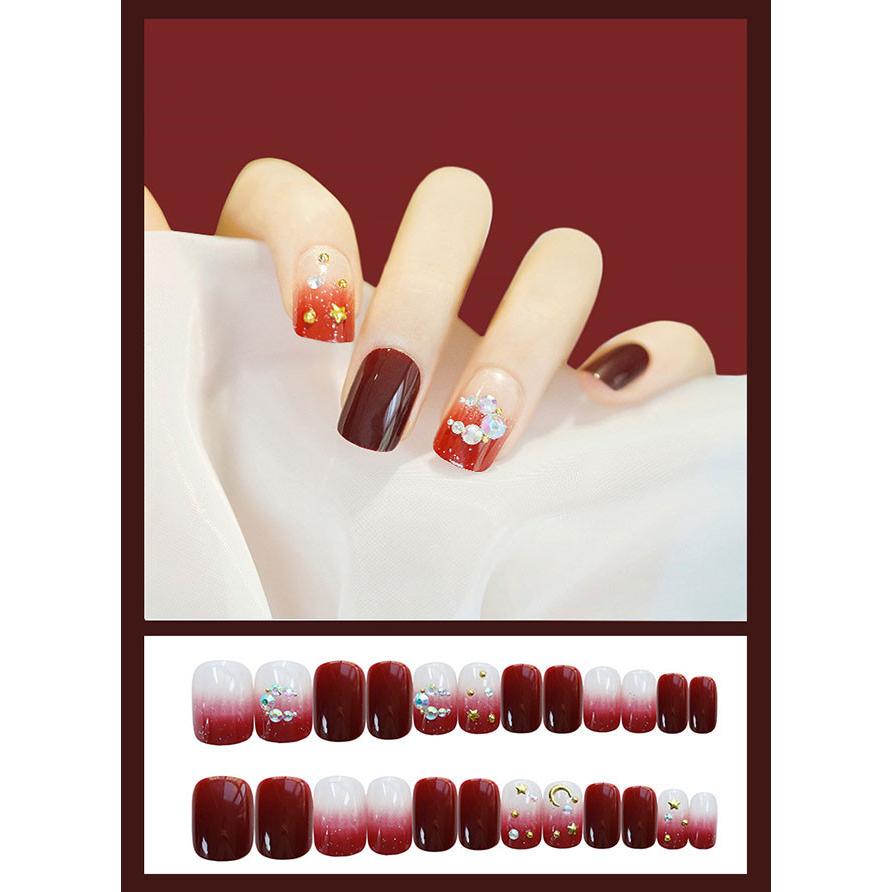 ネイルチップ グラデーションカラー 肌色 ピンク 大人のセクシー デザインネイルチップ ネイルパーツ つけ爪 周りゴールド飾り付き 取り外す可能 Tt0 石田商事 通販 Yahoo ショッピング