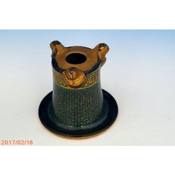現品】 窯元不明 万年青錦鉢 七々子 古鉢 3.5号(No.4816)【サナ