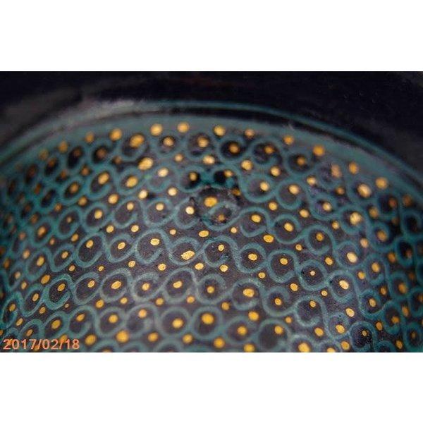 現品】 窯元不明 万年青錦鉢 七々子 古鉢 3.5号(No.4816)【サナ