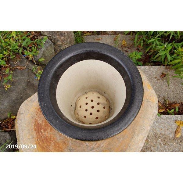 現品 No.0354】 京楽焼 植木鉢 澤善作 万年青錦鉢 10号（外径31m 高さ